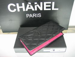 AAA Chanel Leather CC Logo Bi-Fold Wallet 26717 Black Online